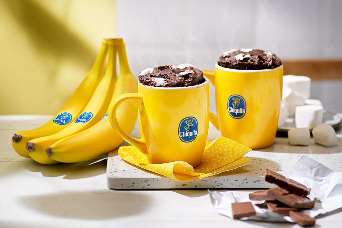 5 minutes Chiquita banana Fudge S’mores Mug Cake