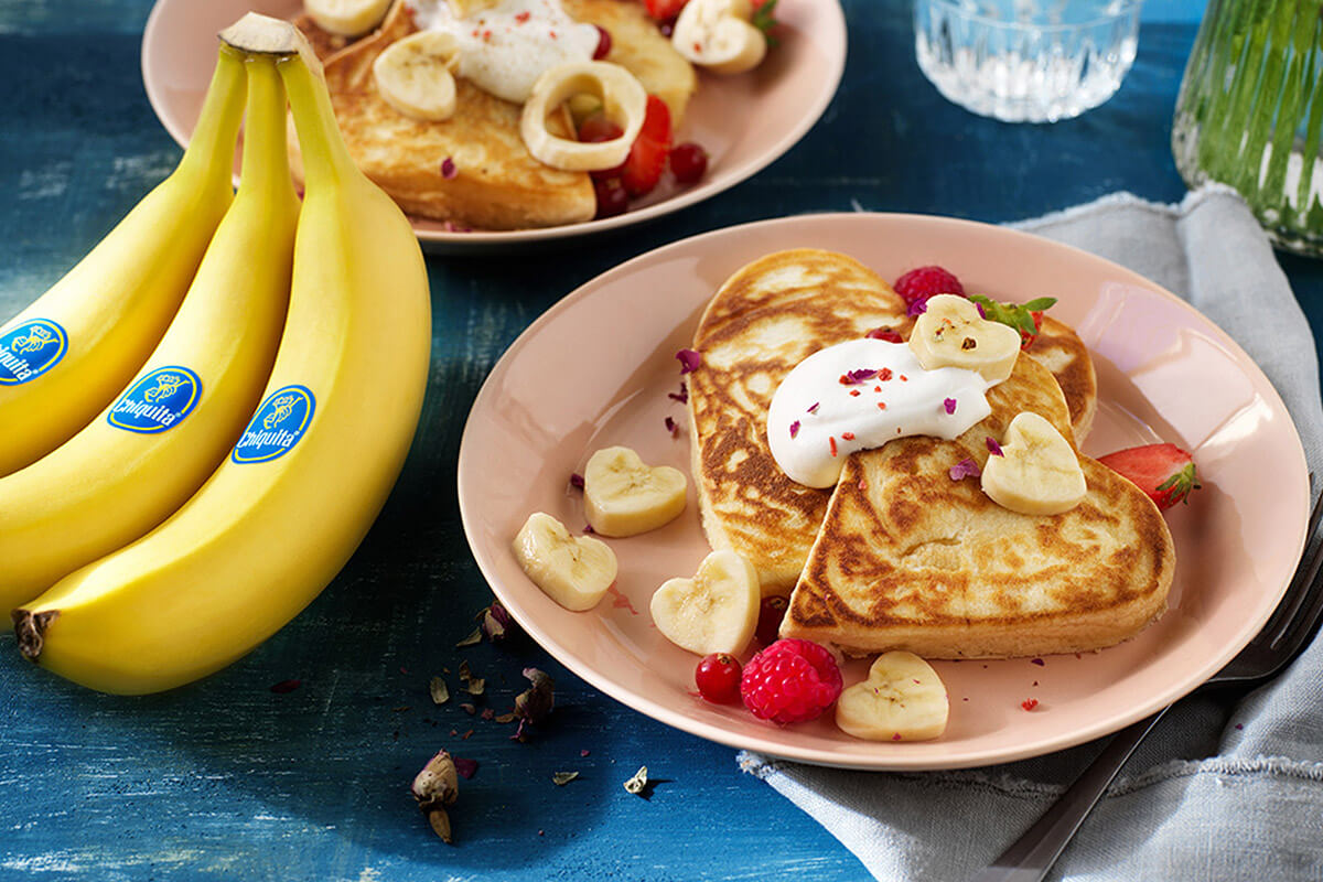 Chiquita Valentine’s day banana pancakes