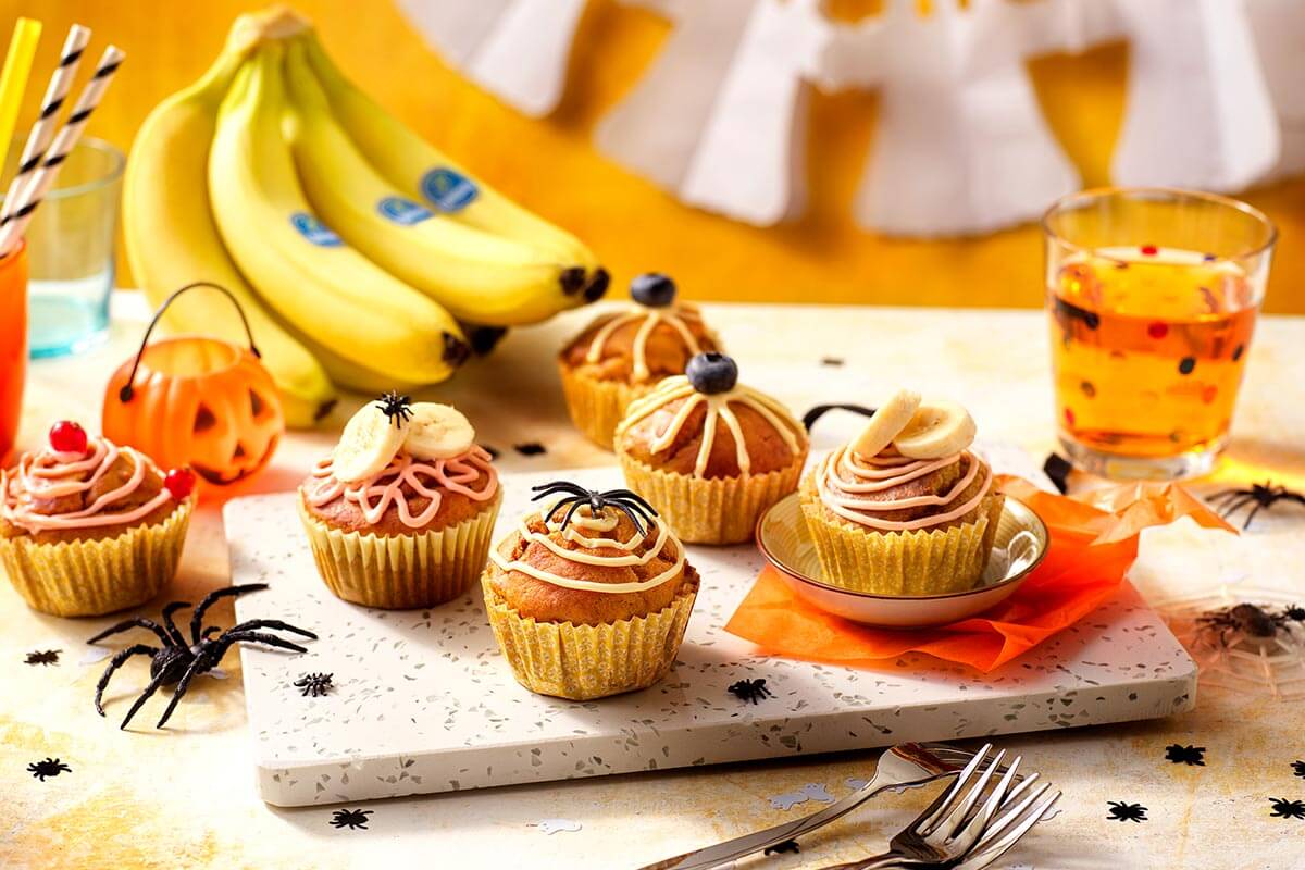 Halloween Pumpkin Muffins with Chiquita Banana