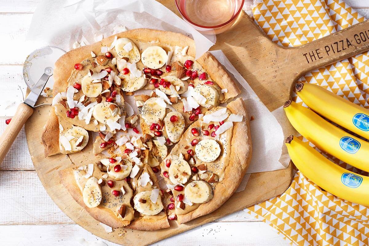 Healthy Chiquita Banana sweet pizza