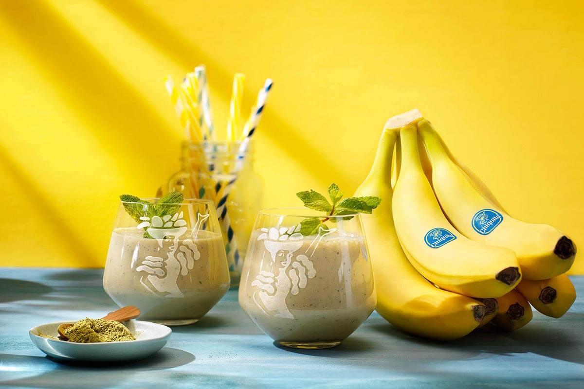 Green tea Chiquita banana smoothie