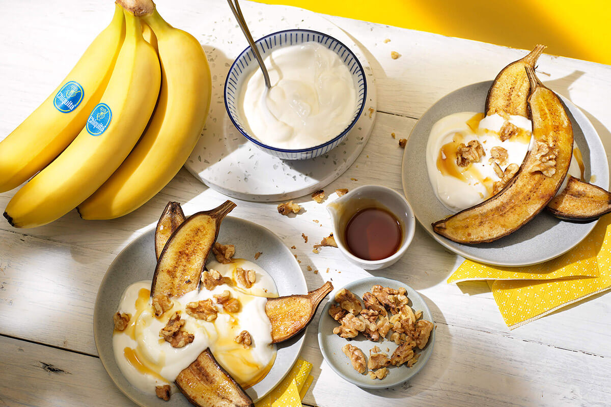 Quick grilled Chiquita bananas