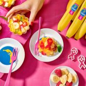 Healthy Jello fruit salad with Chiquita banana