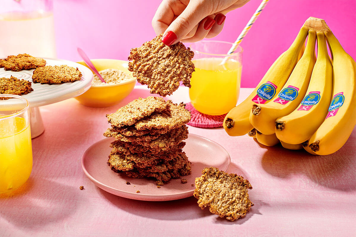 Two ingredient Chiquita banana oatmeal cookies