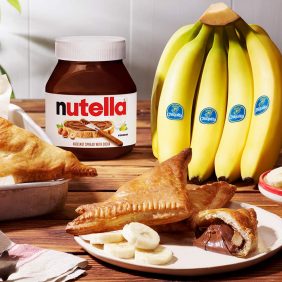 Quick Nutella® Chiquita® banana Greek calzone with nuts