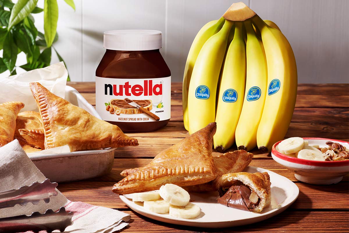 Quick Nutella® Chiquita® banana Greek calzone with nuts