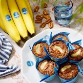 Paleo banana and pecan nut muffins By Chiquita