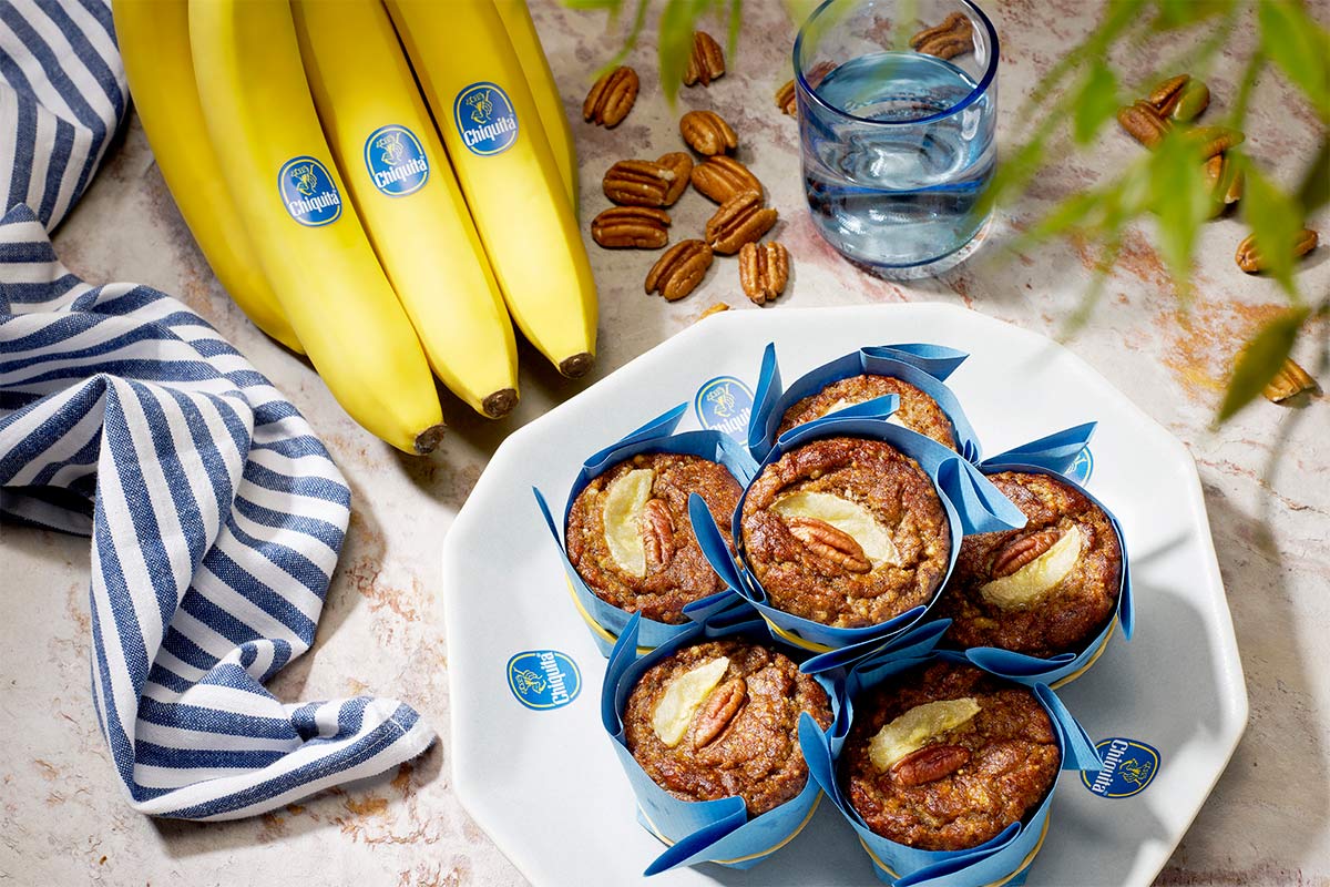 Paleo banana and pecan nut muffins By Chiquita