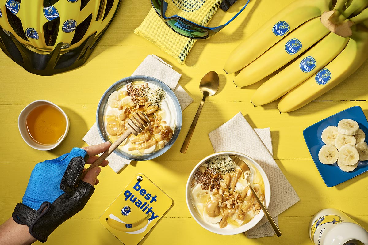 Post-workout greek yogurt, banana & peanut butter bowl by Chiquita