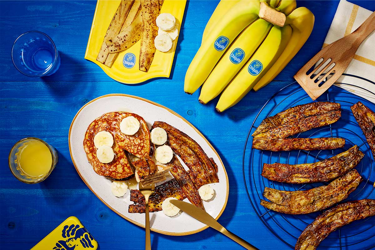 Vegan banana peel bacon by Chiquita