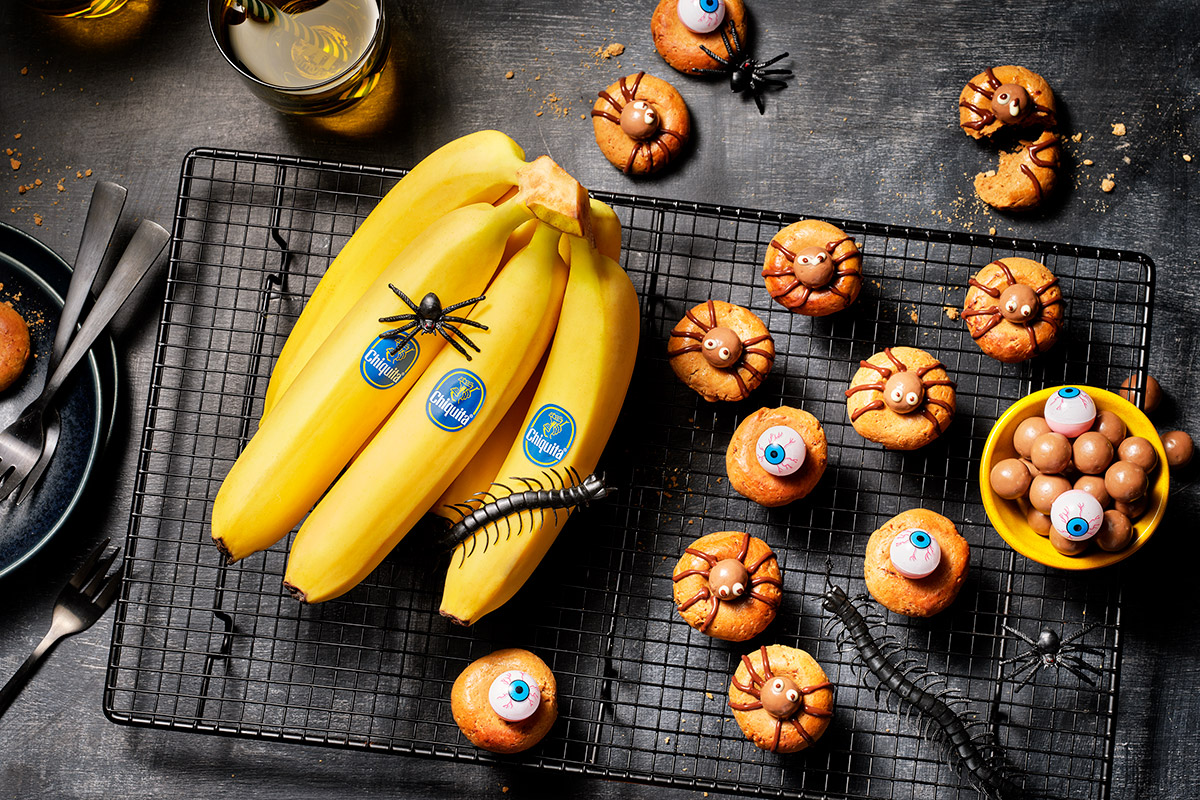 Spider banana cookies